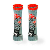 Emily The Strange Flowers Fuzzy Print Sock